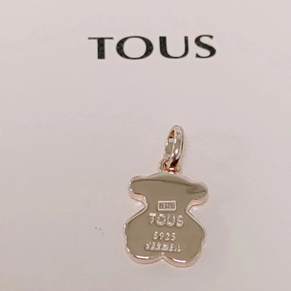 TOUS Charm Sweet Dolls Pendant in Rose Silver Vermeil with Spinel Necklace Charm - Picture 2 of 6